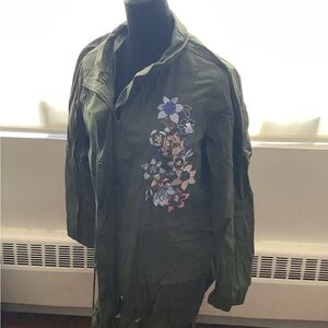 New VGT Mark Military Style Embroidered Jacket Size 1X‎ (18W-20W)